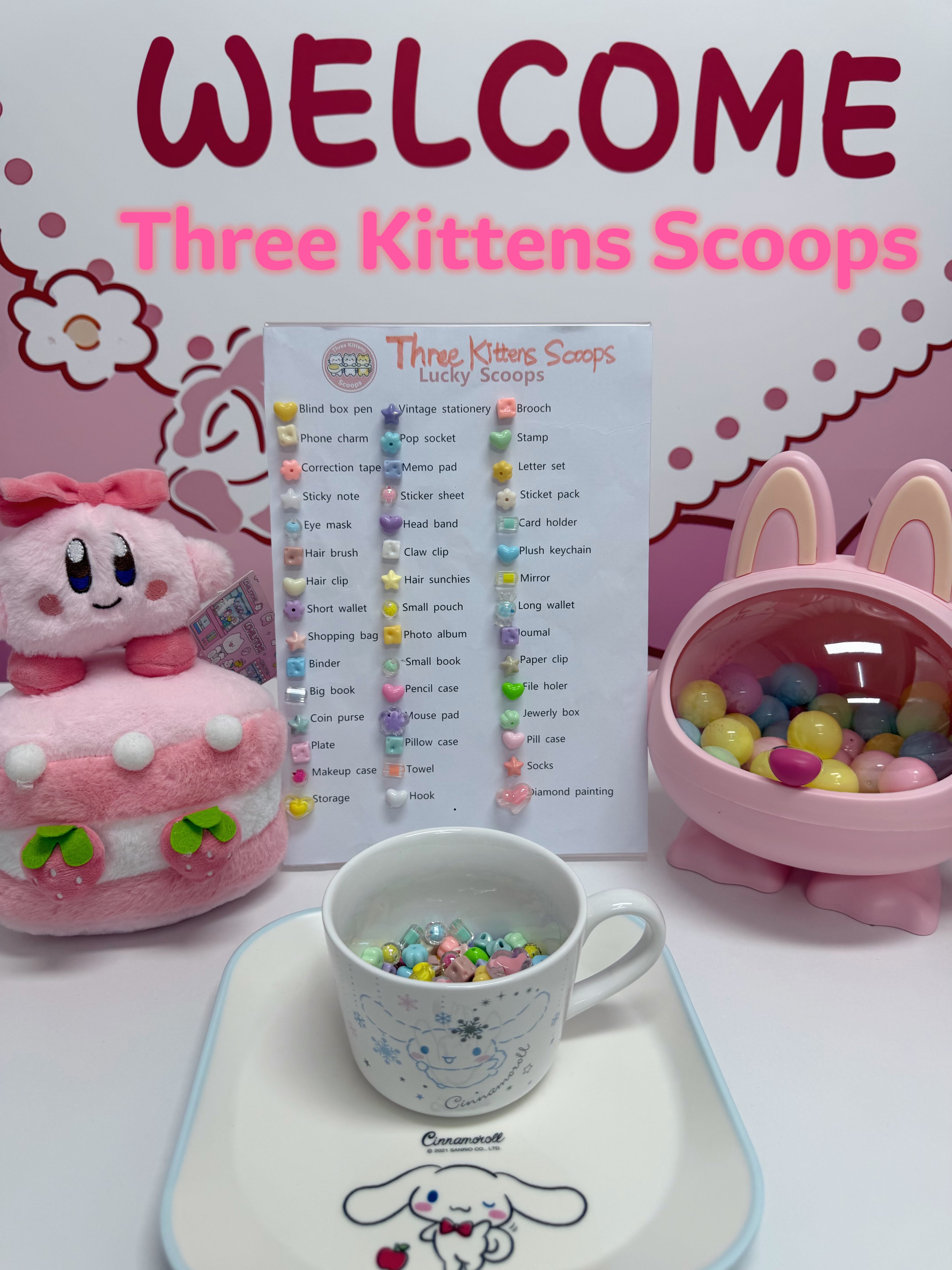 Three Kittens Scoops Lucky Scoop（45 Categories）